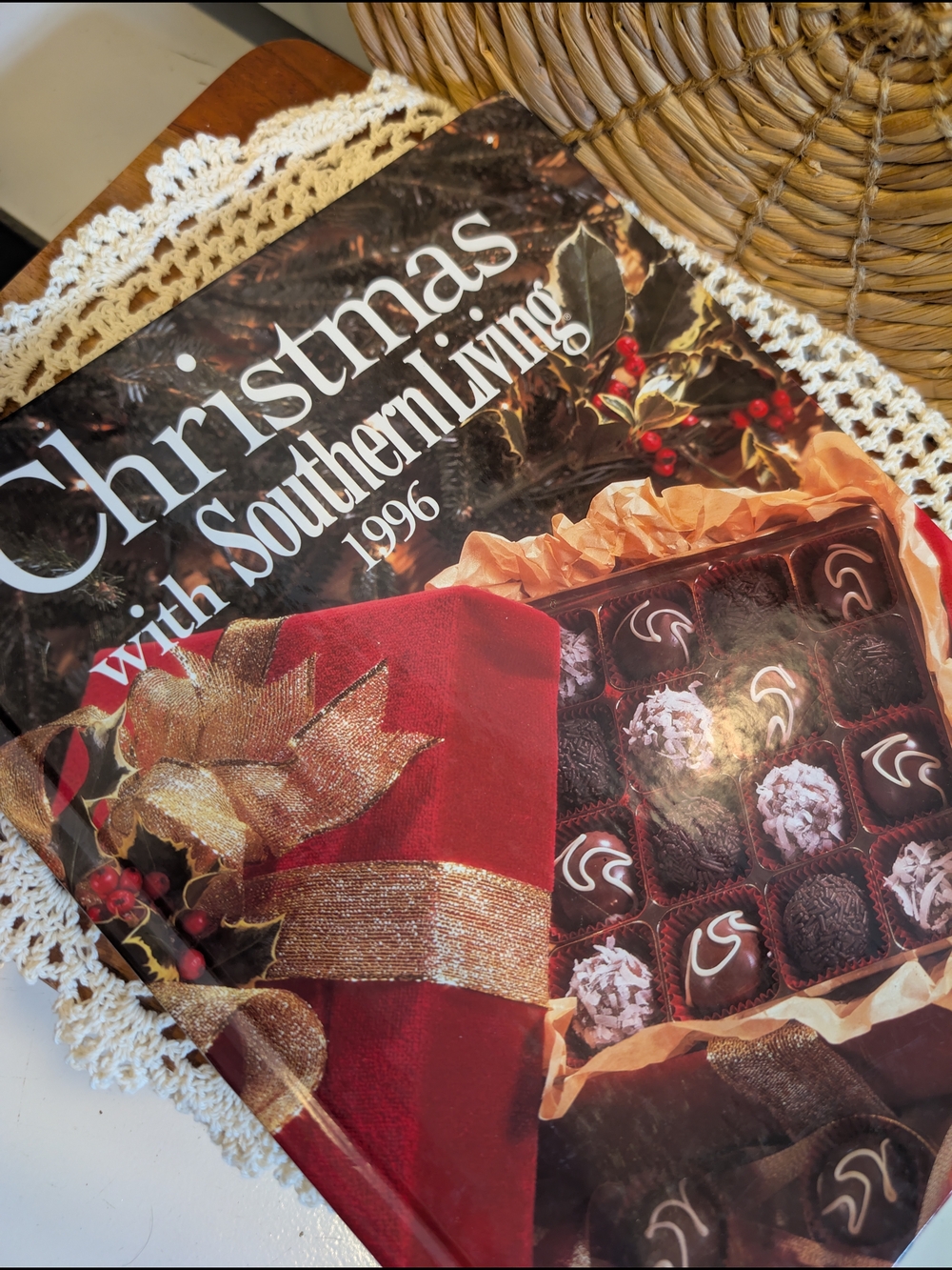 Southern Living Holiday Book with Red and Gold Cover